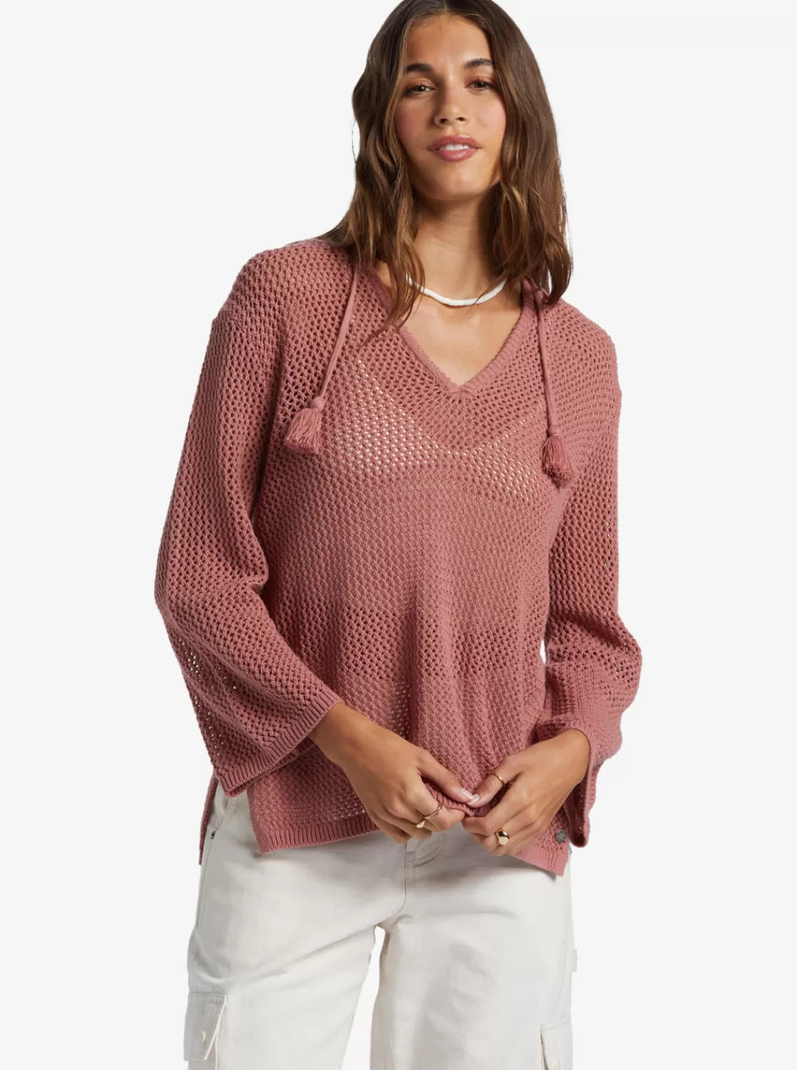 After Beach Break V-Neck Sweater-ROXY Discount