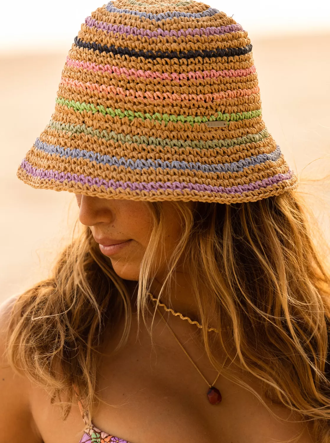 Candied Peacy Sun Hat-ROXY Shop