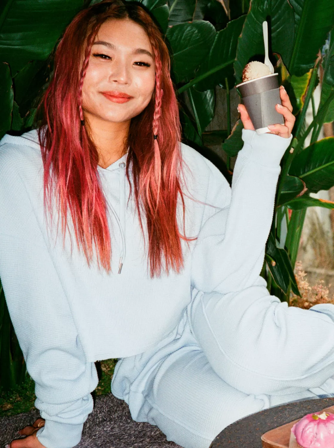 Chloe Kim Off Duty Crop Hoodie-ROXY Discount