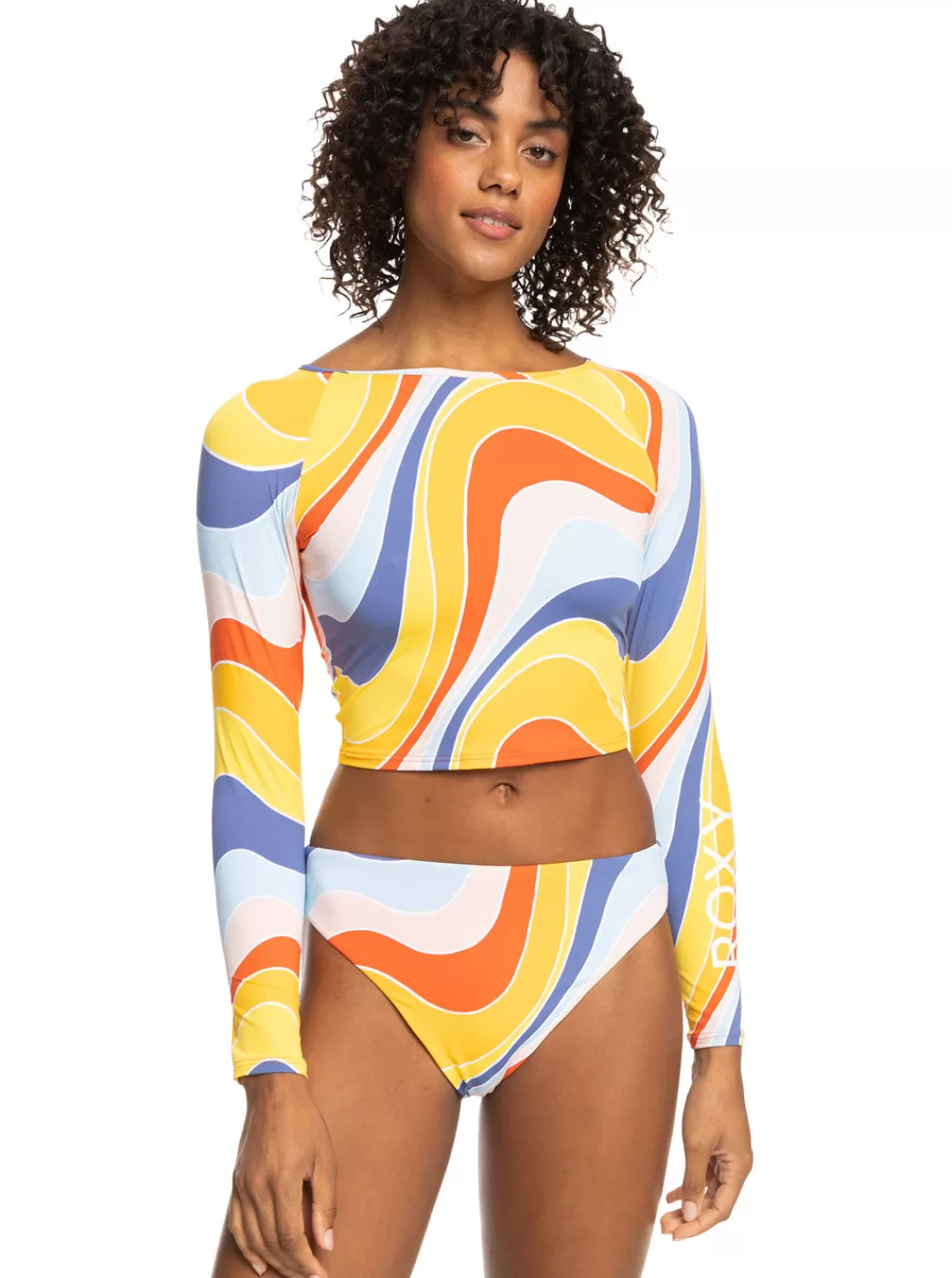 Crop Top Long Sleeve Rashguard-ROXY Flash Sale
