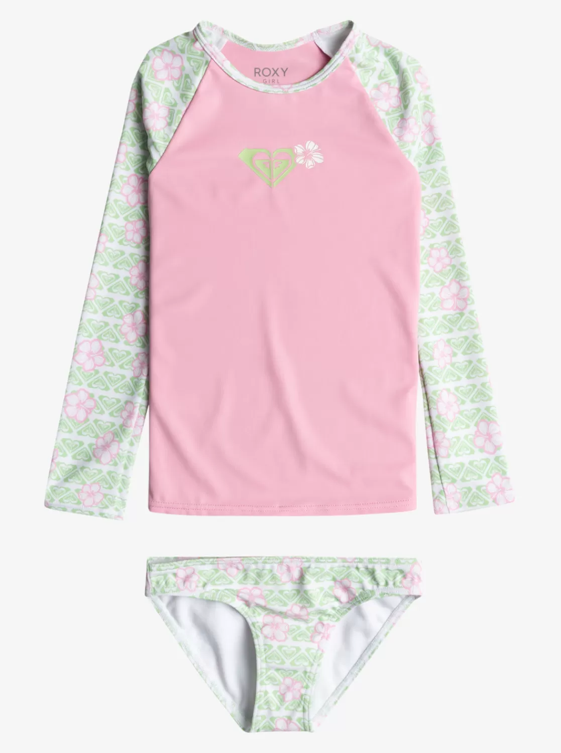Girls 2-7 Hibiline Long-Sleeve Rashguard Set-ROXY Best Sale