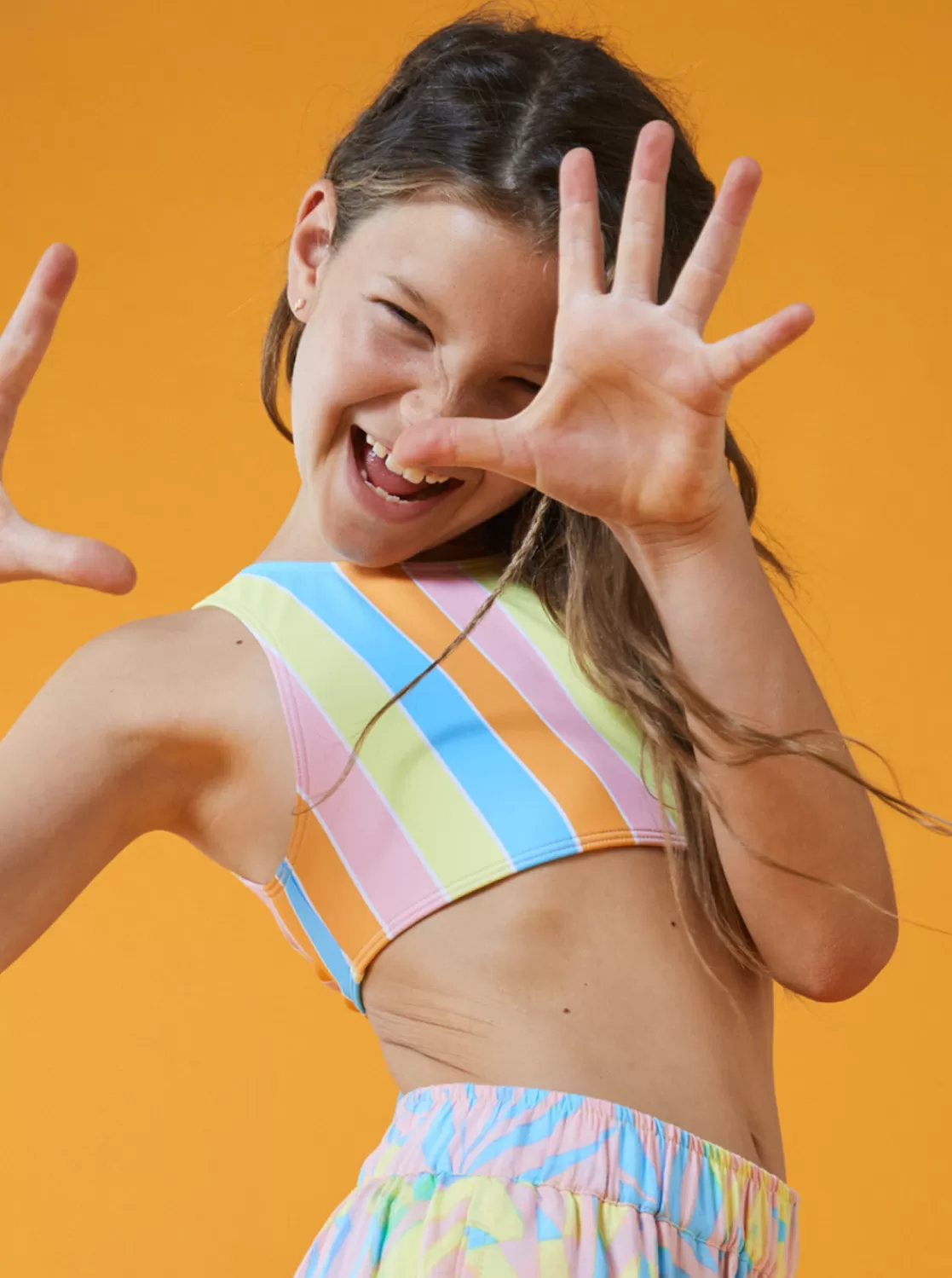 Girls 4-16 Last In Paradise Two Piece Crop Top Bikini Set-ROXY Discount
