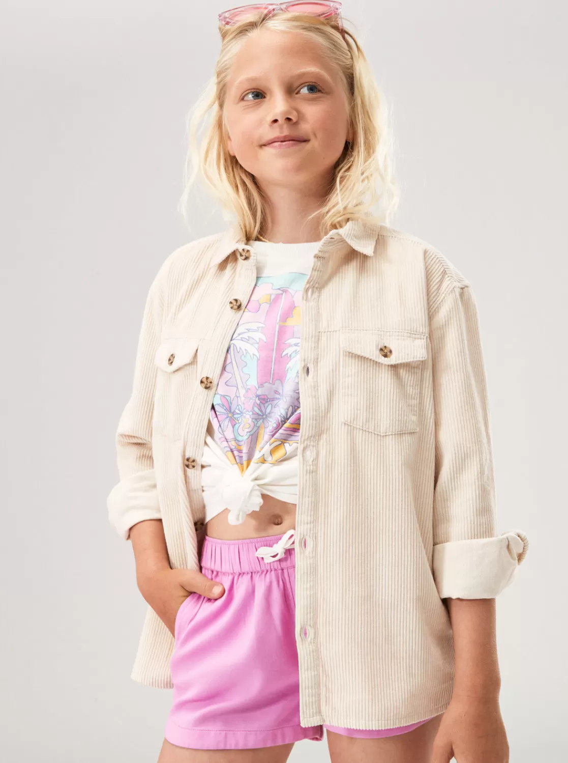 Girls 4-16 Let You Know Corduroy Shirt-ROXY Flash Sale