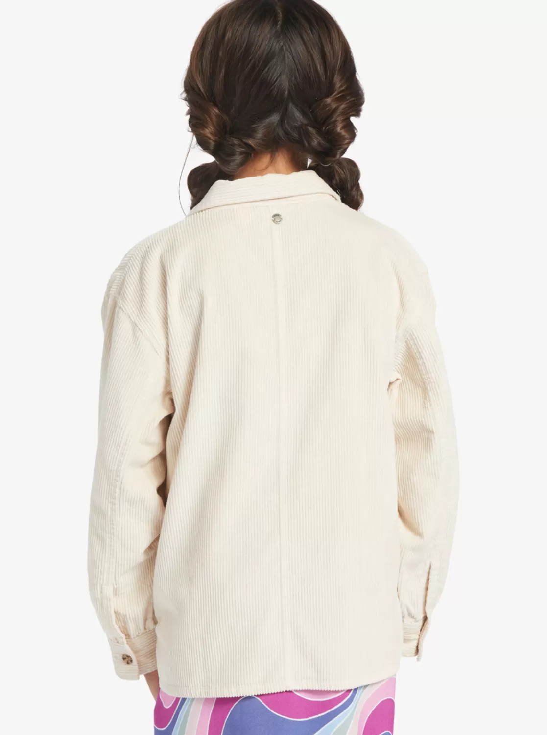 Girls' 4-16 Something Beautiful Solid Oversized Corduroy Shirt-ROXY Discount