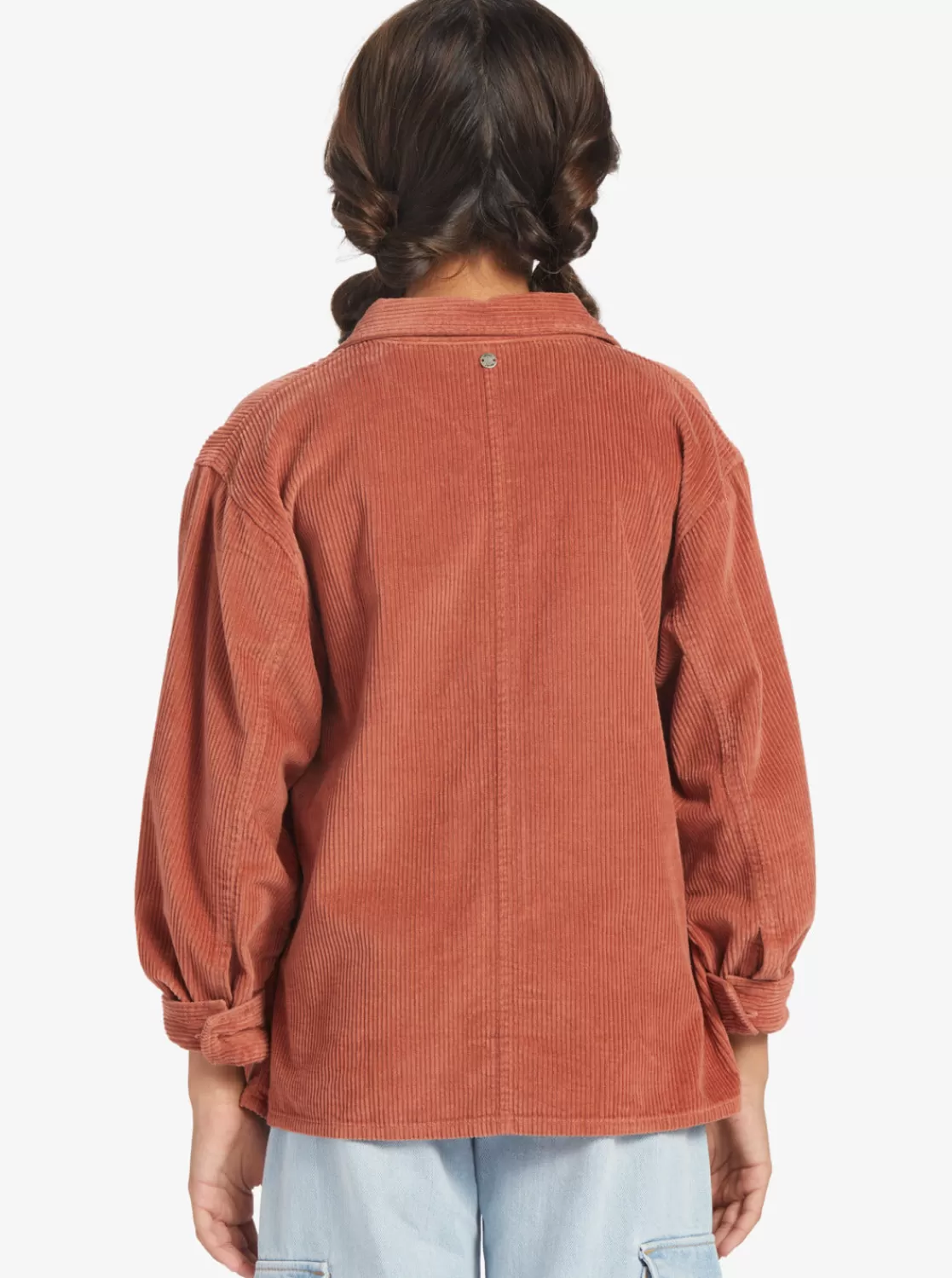 Girls' 4-16 Something Beautiful Solid Oversized Corduroy Shirt-ROXY Online