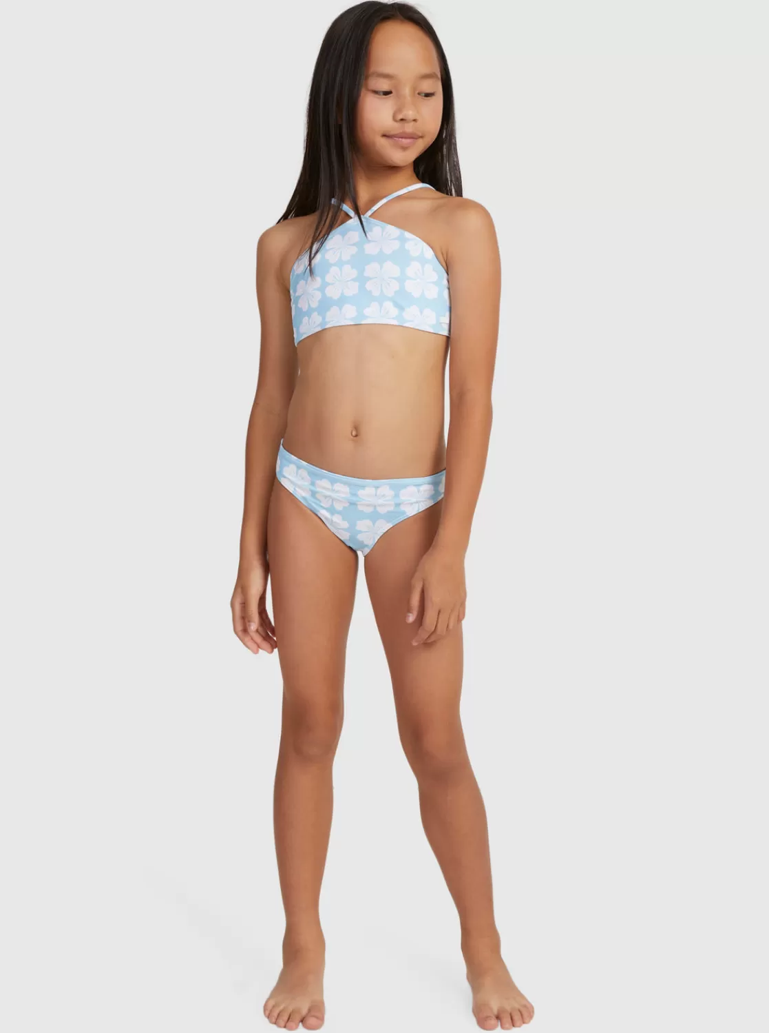 Girls' 7-16 Vacation Memories Two Piece Crop Top Bikini Set-ROXY Fashion