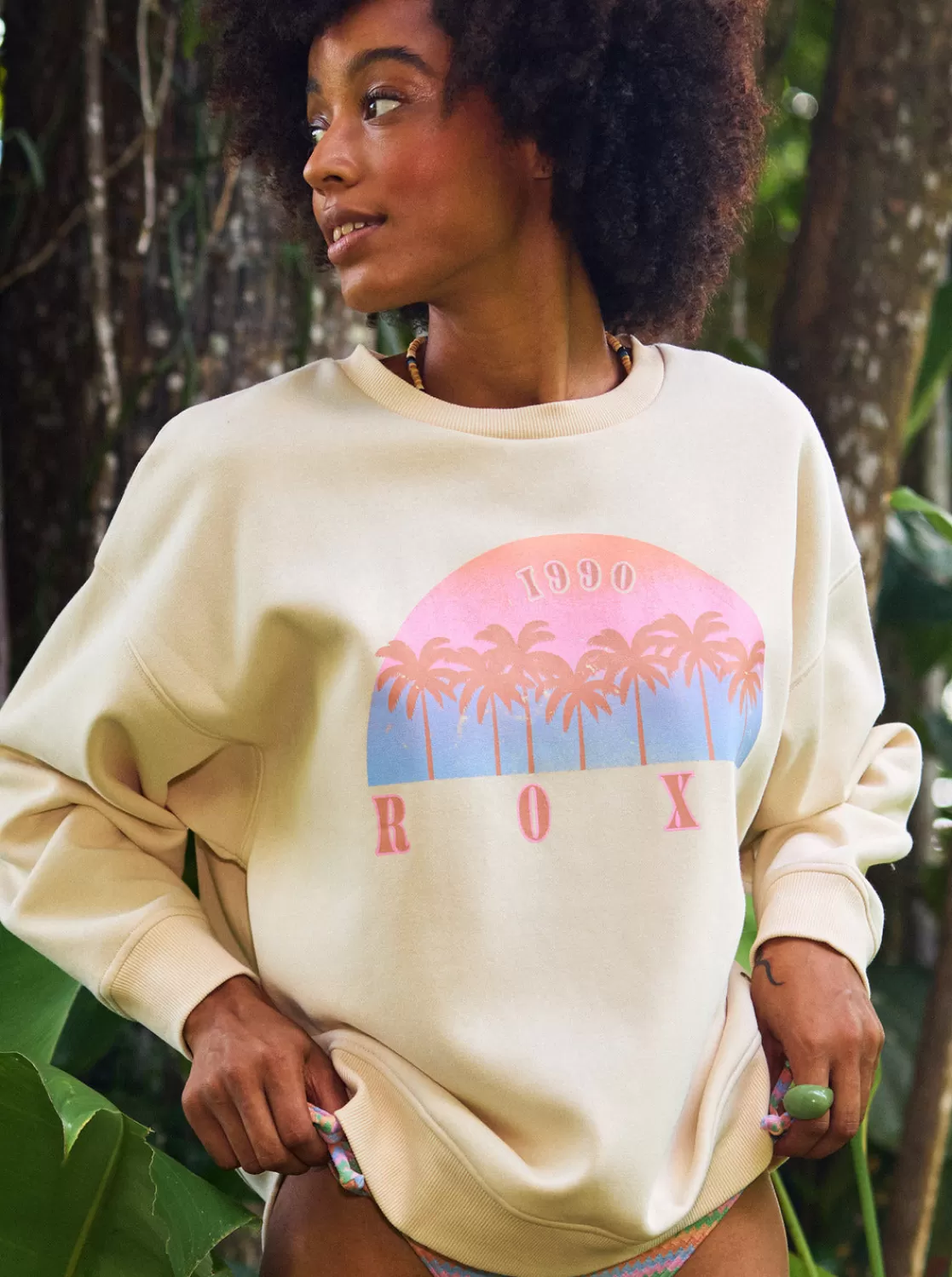 Morning Hike Crew Neck Sweatshirt-ROXY Cheap