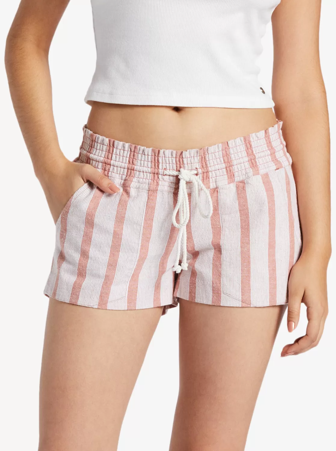 Oceanside Elastic Waist Shorts-ROXY Store