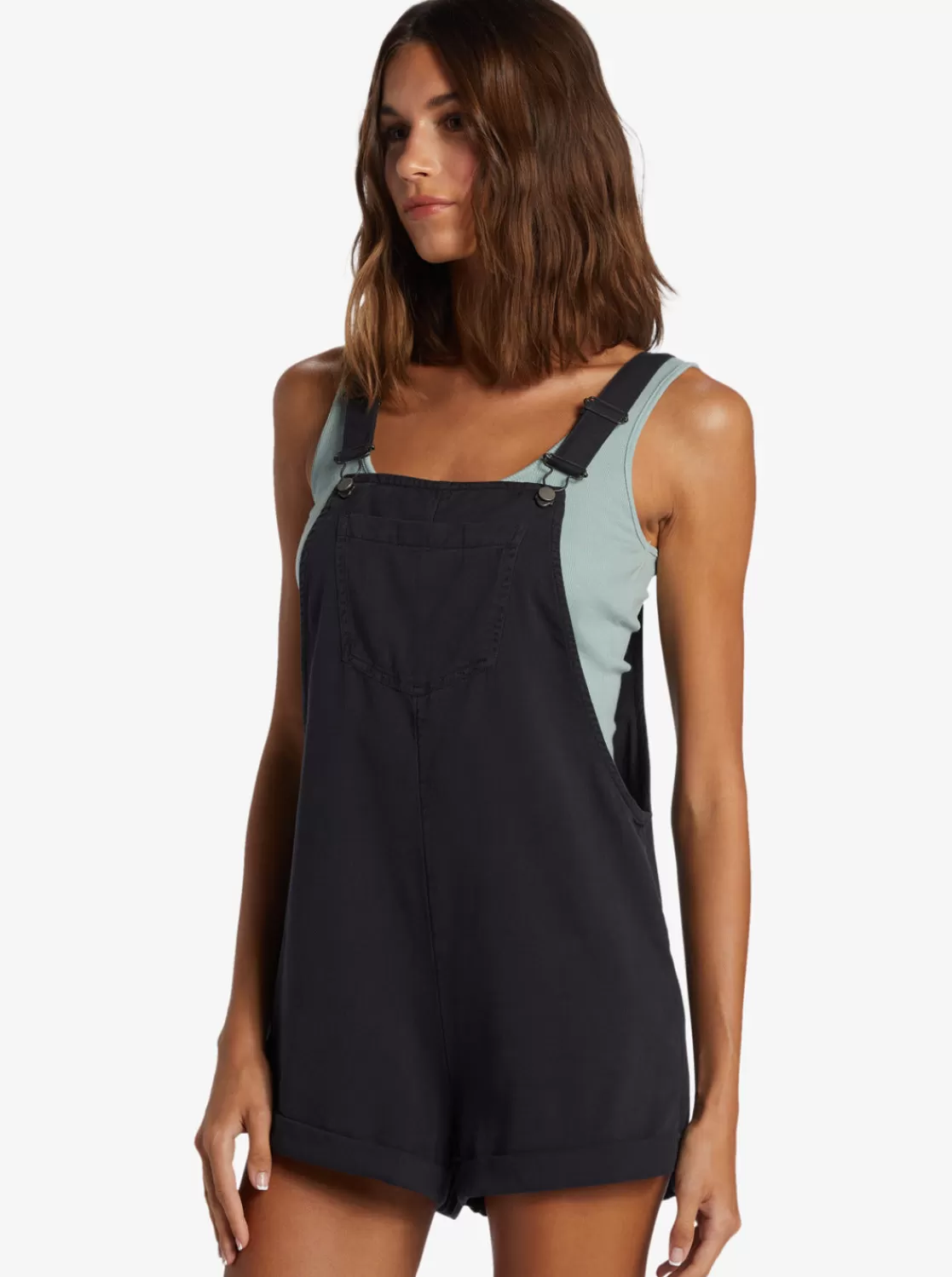 Silver Sky Set Short Overalls-ROXY Store